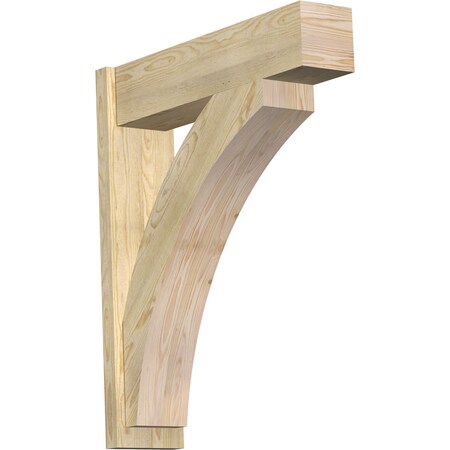 Ekena Millwork Thorton Block Rough Sawn Outlooker, Douglas Fir, 8"W x 32"D x 38"H OUT08X32X38THR05RDF